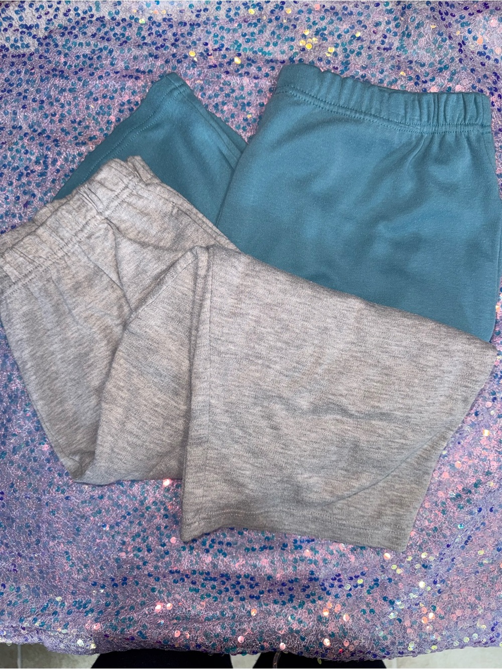 3095-Only Necessities Teal and Heather Gray Capris
